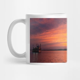 Steaming into the Sunset Mug